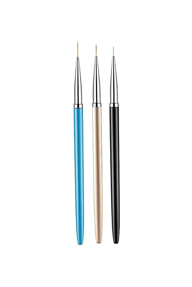 MİRACLE NAİLS 3'lü Nail Art Tırnak Desen Fırça Seti